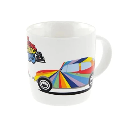 Imagen de BRISA VW Collection Taza de café/té Volkswagen Beetle Escarabajo para hogar, camping y actividades al aire libre (Rayas).