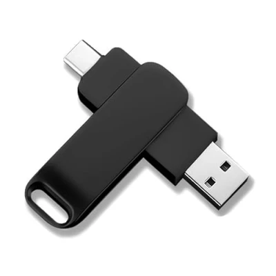 Imagen de Pendrive USB Memoria 128GB,Pen Drive C Ultra Flair Flash Pen 128G Cuerpo Metálico,Pendrive Tipo 2 en 1 para PC/Laptop/Computadora,Teléfono Móvil con