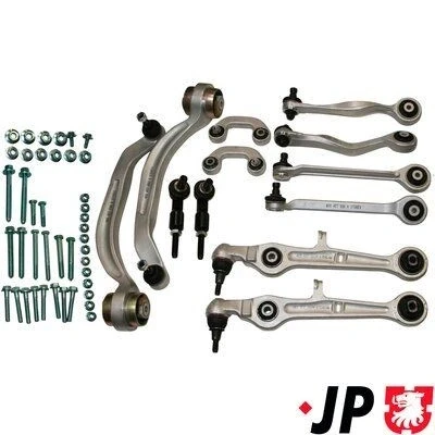 Imagen de JP GROUP 1140104010 Juego de reparación del brazo suspensión debajo, Eje delantero con apoyo AUDI: A4 B7 Berlina, B6 Avant, Berlina