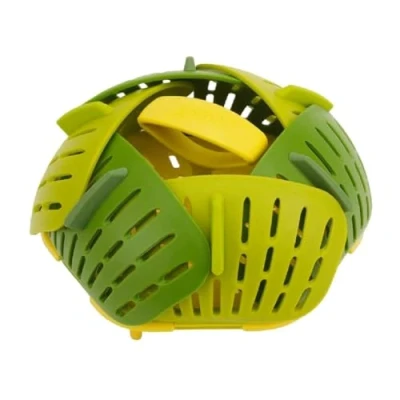Imagen de Joseph Bloom Cesta Vaporera Plegable para Verduras, almacenamiento compacto Verde