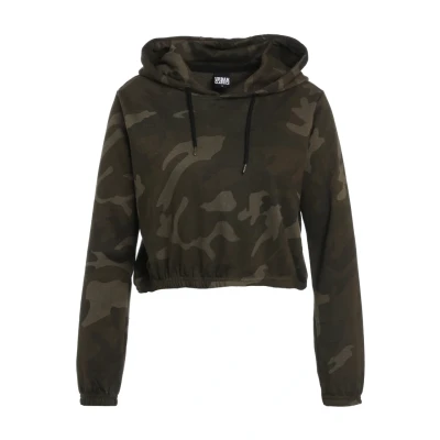 Imagen de Urban Classics Cropped Jersey con capucha, Mujer, Talla: Large, Olive