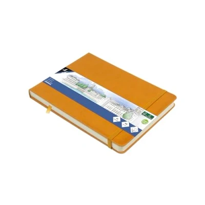 Imagen de Kangaro Art Cuaderno de bocetos (A5, poliuretano, tapa dura, 80 hojas, 140 g), color amarillo ocre