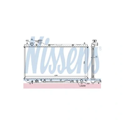 Imagen de NISSENS 64630A Radiador, refrigeración del motor Aluminio 350 699 22 Aletas soldadas TOYOTA: RAV4 I SUV, SUV Cabrio