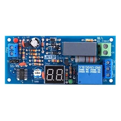 Imagen de Fafeicy AC 220V Relé de Temporizador retardo, 1 99 segundos/1 Minutos Rango Tiempo, Modo Salida pasiva Contacto seco, con Tubo Digital Rojo 2 dígitos