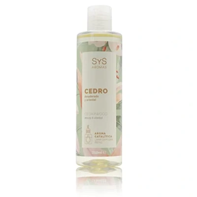 Imagen de Aroma lampara Catalitica 250ml Cedro SYS Aromas. Notas amaderadas y orientales con toques de Ambar. para su Uso en catálitica del hogar.