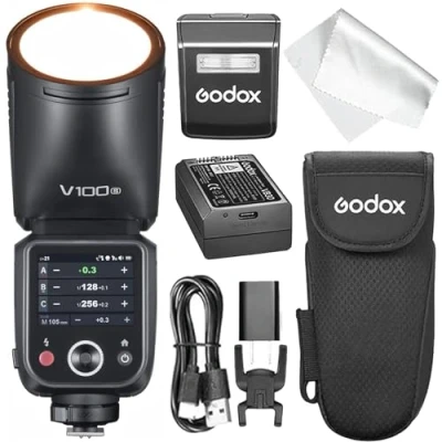 Imagen de Godox Flash V100S Speedlite V100 S Táctil TTL HSS 1/8000s, compatible con cámaras Sony A9 III, a7 a7C II, IV, a7C, RV, a7/a7S III y a6700/zv e10/a6400/zv e10 0 II