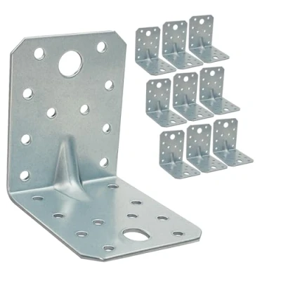 Imagen de OMIDEAS 10 x Escuadra para cargas pesadas (70 70 55 1.5) Conector en ángulo Conectores angulares con reborde galvanizada