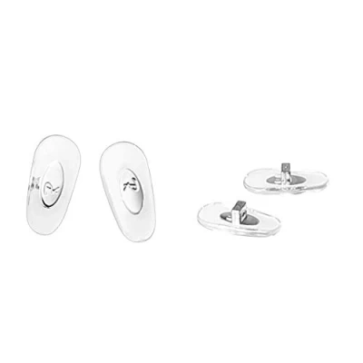 Imagen de Almohadillas de nariz repuesto para kits reparación gafas Ray Ban RB6335, paño lente adicional, plata, 3 Count (Pack of 1)