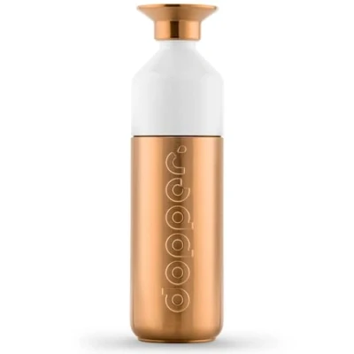 Imagen de Dopper Steel Bronce 800ml Botella de Agua Acero Inoxidable Reutilizable sin BPA, 18/8 Deportiva Metal para Uso Deportivo y en la Oficina.