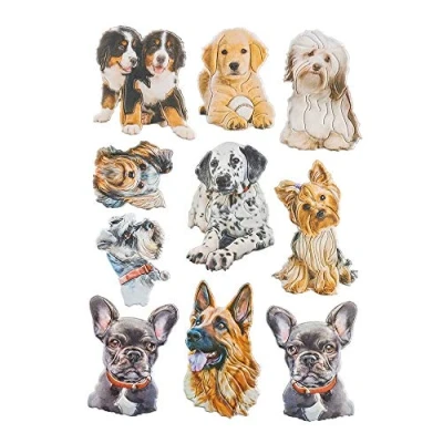 Imagen de Ideen mit Herz motivos 3D en relieve, pegatinas con efecto 3D, lámina DIN A4 diferentes diseños, animales