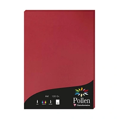 Imagen de Clairefontaine Pollen Papel de calco, 21 x 29,7 cm, color Rouge Groseille