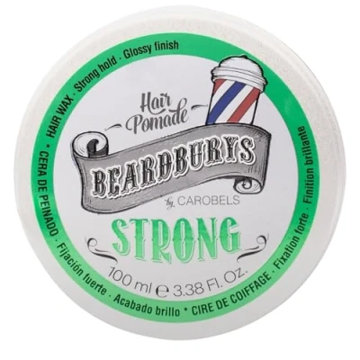 Imagen de Beardburys Cera Capilar Fuerte para Hombres, Fijación Estilos de Cabello Naturales y Flexibles con Acabado Brillante, Soluble en Agua Fácil Quitar Lavado 100ml