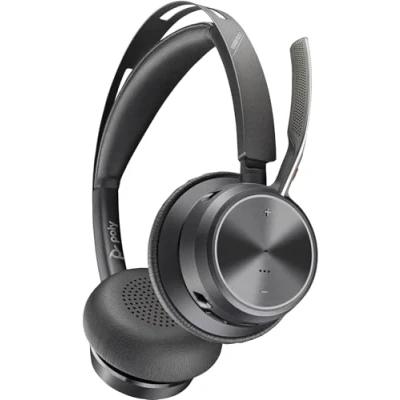 Imagen de POLY Voyager Focus 2 USB C Headset C/A Adapter Customer Special 1 Active Noise Canceling (ANC) Connect PC/Mac/Mobile vía Bluetooth Negro