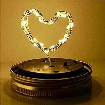 Imagen de Farol solar para exterior, tarro de cristal con luz LED conservas, creativo, tapa botellas, 10 20 luces (1 m sin botella)
