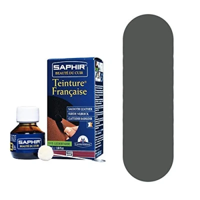 Imagen de SAPHIR Tintura Francesa 50 ml Tinte para Cuero Liso, Ante, Nubuck y Aterciopelado (Gris 14)