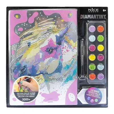 Imagen de DIAMANTINY Level Up AQUARELL Actividad Crystal Art, Diamond Painting Kit, Unicorn, A4, 96331