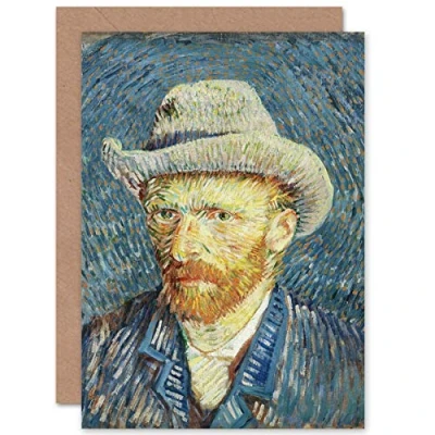 Imagen de Artery8 Vincent Van Gogh Self Portrait With Grey Felt Hat Fine Art Greeting Card Plus Envelope Blank Inside Retrato