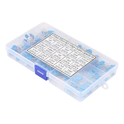 Imagen de 300pcs 15 Valores Alto Voltaje 0.1nF 22nF Condensadores Cer¨¢micos Surtido Kit