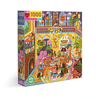 Imagen de eeBoo Crocodile Puzzle (1000 Piezas), diseño de Familly Diner Night, cartón Reciclado para Adultos, Color Multicolor. (PZTFAM)