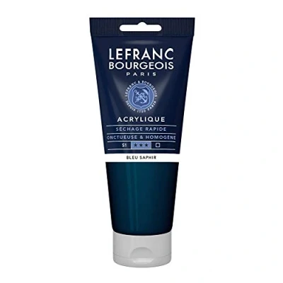 Imagen de Lefranc Bourgeois Acrílico Fine, Azul Zafiro, 200 ml,