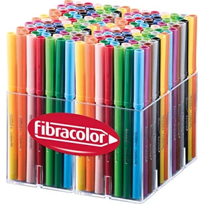 Imagen de FIBRACOLOR Colorido multicaja 144 rotuladores punta fina superlavables