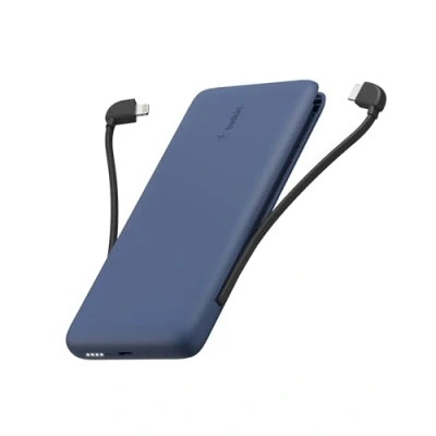 Imagen de Powerbank Belkin 18 W, 10.000 mAh, Cables integrados, Azul