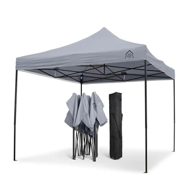 Imagen de All Seasons Gazebos 3x3m Totalmente Impermeable Pop up Gazebo Gris metalizado