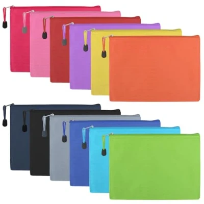 Imagen de Carpeta Plastico A4 Sobres Subcarpetas 12 Colores Surtidos Bolsillos para Documentos Impermeables Archivar