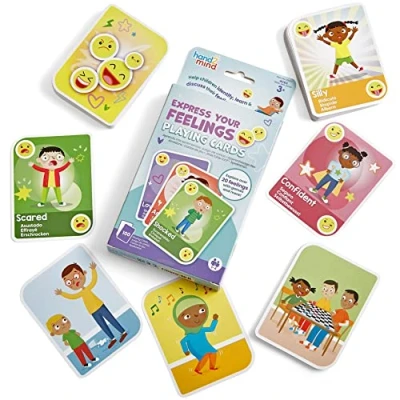 Imagen de Learning Resources Express Your Feelings Cartas de Juego, Actividades Aprendizaje socioemocional, Esquina Tranquila, Juguetes Terapia Juego para consejeros, Tarjetas Flash Sentimientos