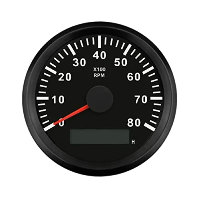 Imagen de ELING Tacómetro universal RPM REV Contador con cronómetro 8000RPM 85mm 9 32V luz de fondo