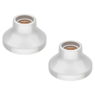 Imagen de ledscom.de 2 unid. plafón/portalámpara ELEKTRA, porcelana, blanco brillante, 1x E27 máx. 300W