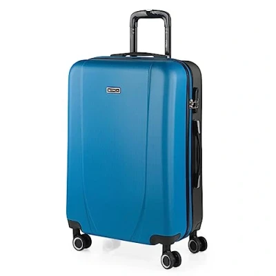 Imagen de ITACA Maletas Medianas Maleta Mediana 4 Ruedas, Viaje Mediana, De Viaje, Mediana. Candado con combinacion, Azul Antracita