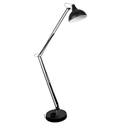 Imagen de BEL AIR HOME Lámpara de Pie Articulada ANTIGONA Estilo Vintage Retro Ajustable para Lectura y Relax Fácil Montaje, Negro XL