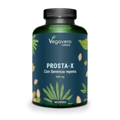 Imagen de Apoyo Próstata Vegavero® Saw Palmetto 900 mg Extracto 20:1 180 Cápsulas Con Ortiga Verde, Sauzgatillo, Calabaza Salud Vías Urinarias Vegano