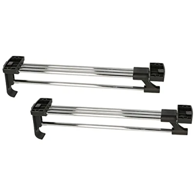 Imagen de KOTARBAU® 2 x Colgadores extraíbles de perchas, Barras extensibles armario 30 cm, Barra o vestidor, guardarropa, Perchero telescópico, Soporte para armarios, uds