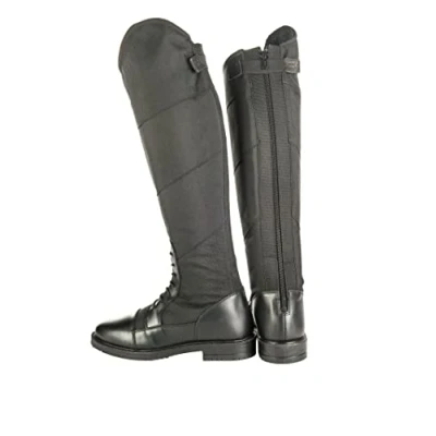 Imagen de HKM Botas de equitación unisex, estilo invierno, color negro, talla 31 EU