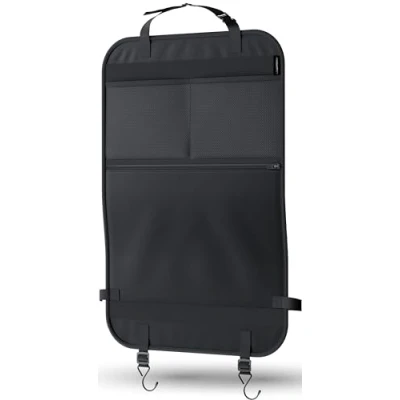 Imagen de LIONSTRONG Organizador asiento coche universal multi bolsillo protector trasero del de para niños kick mats (negro)