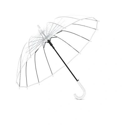 Imagen de Lancoon Paraguas Cúpula Transparente Mujer, 16 Costillas TamañO Grande A Prueba De Viento AutomáTico Abierto KS10White