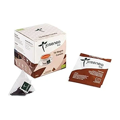 Imagen de Josenea Te Negro Canela 10Piramides Ensobradas Bio 1 Unidad 100 g