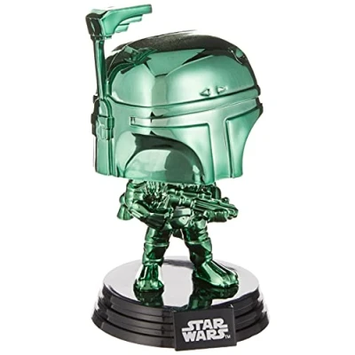 Imagen de POP Funko Disney: Star Wars Boba Fett (cromo verde) Convención de verano, exclusivo Amazon