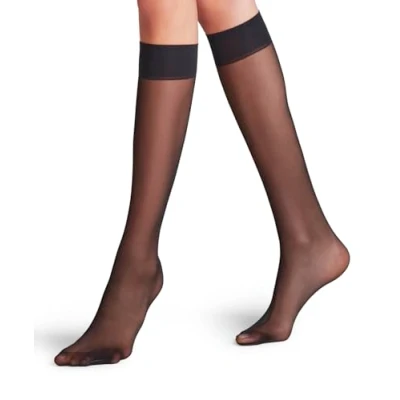 Imagen de FALKE Matt Deluxe 20 DEN W KH transparente unicolor 1 par, Calcetines largos Mujer, Negro (Black 3009), 35 38