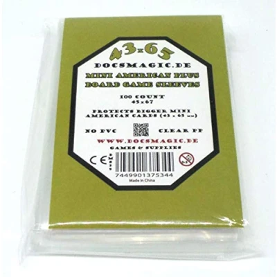 Imagen de docsmagic.de 100 Mini American Plus Board Game Sleeves 45 x 67 Small US+ Fundas