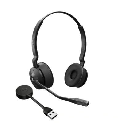 Imagen de Jabra Engage 55 Auriculares Inalámbricos Estéreo con Adaptador Link 400 USB A DECT, Micrófono Cancelación de Ruido, Protección Auditiva Certificado para MS Teams Negro