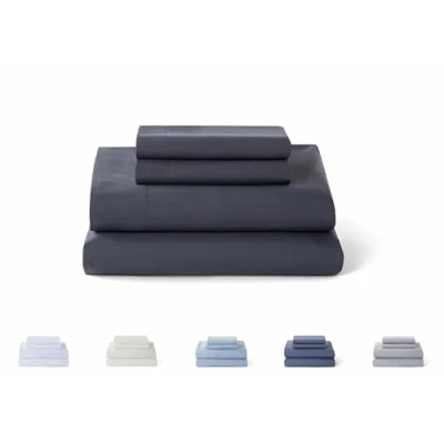 Imagen de Todocama Juego de Sábanas 4 Piezas 5003 Sábana Bajera Ajustable Encimera Dos Fundas Almohada 50x80cm. (Cama 90x190/200 cm, Gris Oscuro)