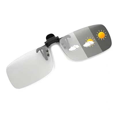 Imagen de JM Polarizadas Clip en Gafas de Sol Sin Marco Flip up Lente Para Graduadas Fotocromático Gris