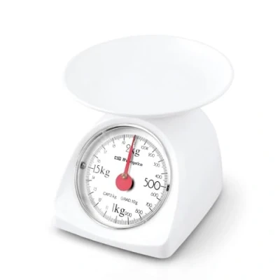 Imagen de Orbegozo PC 1015 Peso de cocina mecánico, capacidad máxima 2 kg, escalado 10 g, superficie plástico lisa