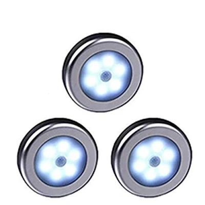 Imagen de WRalwaysLX luz LED para gabinete con sensor de movimiento inalámbrico que se pega en cualquier lugar, nocturna escaleras, pasillo, armario, cocina, dormitorio