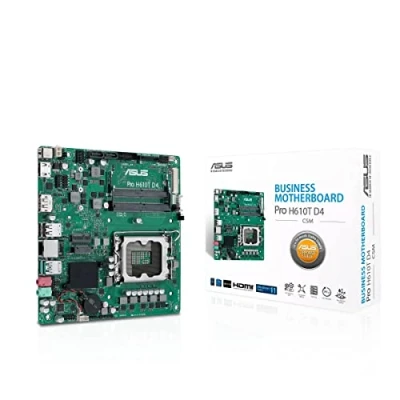 Imagen de ASUS Pro H610T D4 CSM Thin Mini ITX H610 Placa Base empresarial con Mayor Seguridad, fiabilidad, Capacidad de gestión y eficiencia
