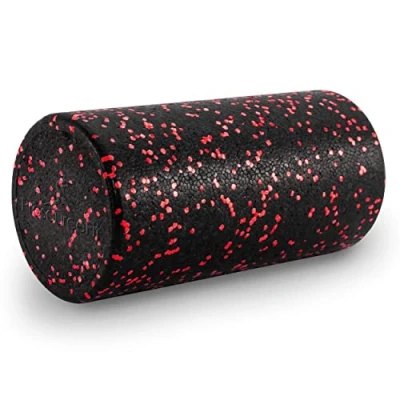 Imagen de ProsourceFit High Density Foam Rollers 12 inches long, Firm Full Body Athletic Massage Tool for Back Stretching, Yoga, Pilates, Post Workout Muscle Recuperation, Black/Red
