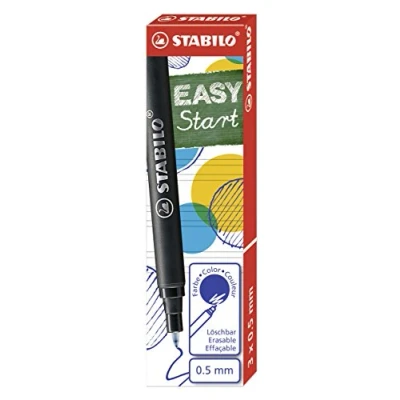 Imagen de Caja con 3 recargas punta media color azul para STABILO EASYoriginal START Rollerball ergonómico